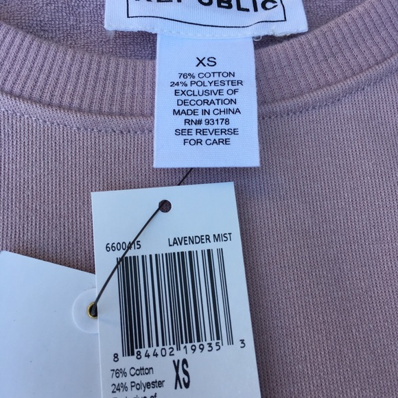 NWT Republic | lavender mist sweatshirt - Picture 3 of 8